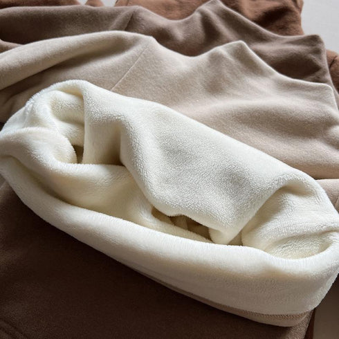 Children's Velvet Backing Shirt Half High Neck Thickened Warm Joker Top