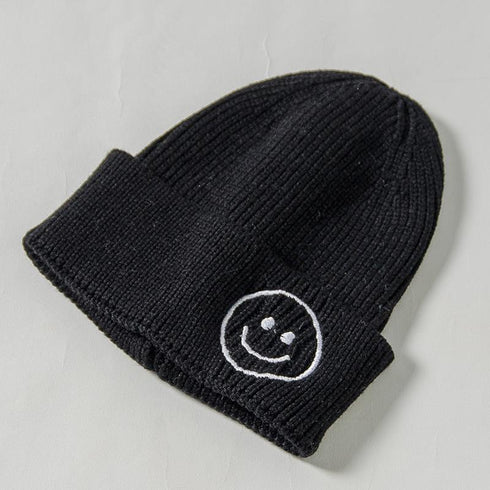 Embroidered wool smiling face hat 12.59-18.89 inches