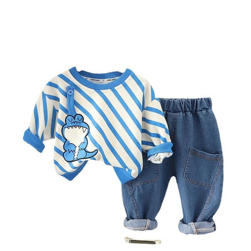 Spring and Autumn Boys Leisure Two-Piece Set