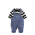 Spring and Autumn Boys Denim Straps Two-Piece Set