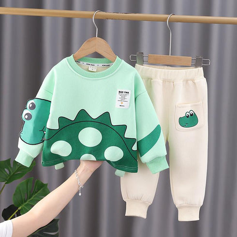 Boys autumn and winter cartoon vests two-piece set