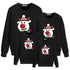A family of three antlers Christmas snowman coat parent-child series