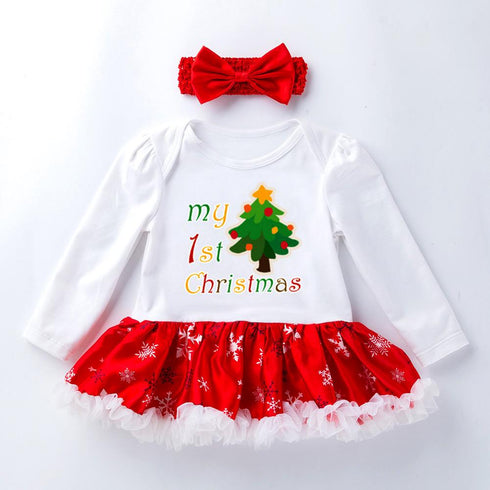 Christmas Baby Long Sleeve Ha Dress Jacket Climbing Dress Infant Festival Suit
