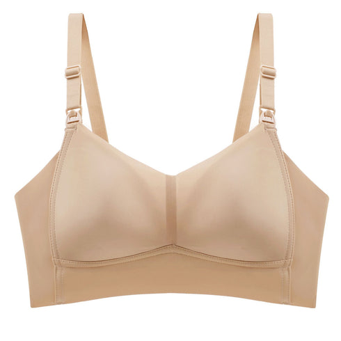 Modal mulberry silk without steel ring, breast-wiping breast-feeding bra with open button on the breast-feeding underwear for pregnant women