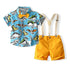 Boys Summer Cartoon Dinosaur Beach Wind Set