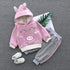 Girl's Thickened Fall/Winter Wear Two-Piece Set