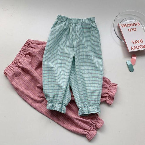 Girls Summer Plaid Suit