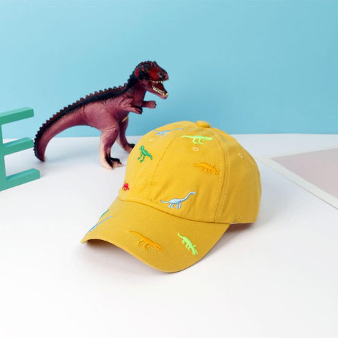 Children's Cartoon Little Dinosaur Embroidered Hat