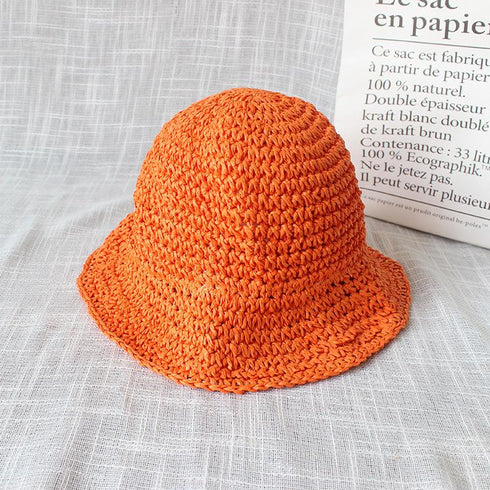 Baby Shade Straw Hat Hand Woven Fisherman Hat. Circumference 20 in. (52 cm)