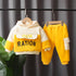 Autumn and winter children's hooded two-piece set