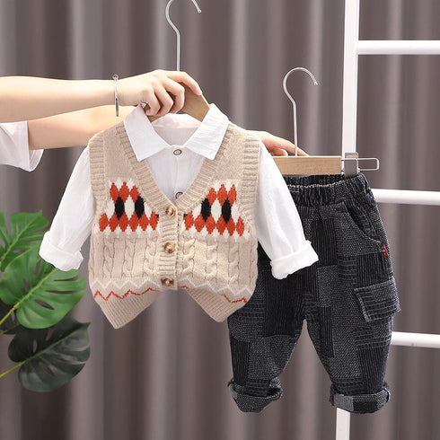 Children's sweater cardigan set of three