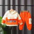 Autumn and winter children's hooded two-piece set