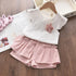 Girls Summer Sleeveless Top Shorts Set