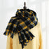 Fashion Plaid Scarf Sweet Cashmere Scarf Thickened Warm Shawl