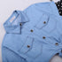 Girl's Short-Sleeve Denim Jacket Dot Skirt