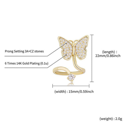 Butterfly Ring Fashion Women's Ring