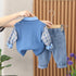 Spring and autumn boys casual sweater waistcoat set of three