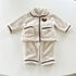 Children's Flannel Suit Baby's Autumn and Winter Bear Plush Pajamas Home Clothes