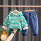 Winter children's velvet sweater suit