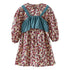 Spring And Autumn Girls Floral Vest Two-Piece Dress