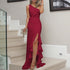 Single Strap Formal Dress with Side Slit