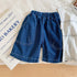 Children's Short Sleeve Denim Shorts Two Piece Set