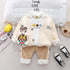 Winter children's velvet suit set of three