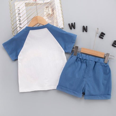 Boys short sleeve suit two-piece set