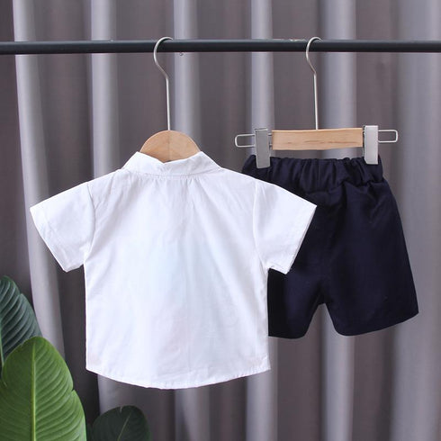 Boys short sleeve suit two-piece set