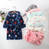 Fall/winter flannel bathrobe padded boys and girls nightgown pajamas