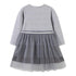 Autumn New Girl Dress European And American Style Cartoon Embroidery Mesh Princess Dress