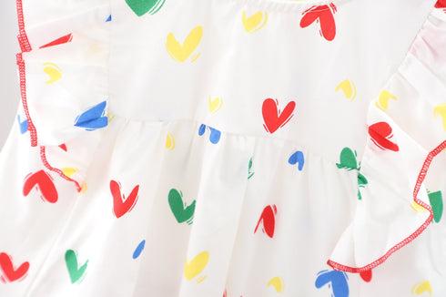 Girl's Flying Sleeve Dress Summer New Baby Girl's Foreign-style Dress Princess Dress