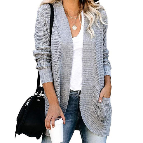 Large Pocket Sweater Cardigan