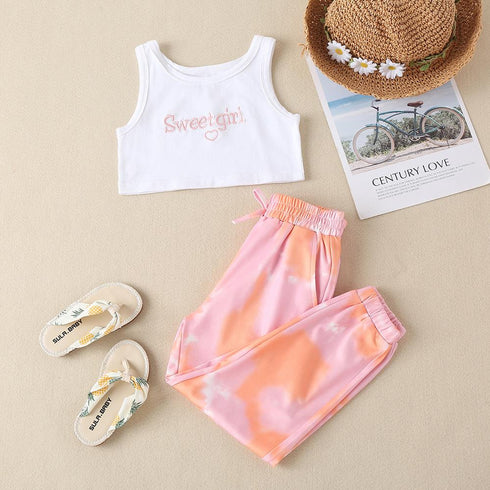 Summer girls' trousers sleeveless suit