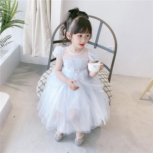 Summer New Girl Dress Girl Gauze Skirt Unkempt Skirt Princess Dress
