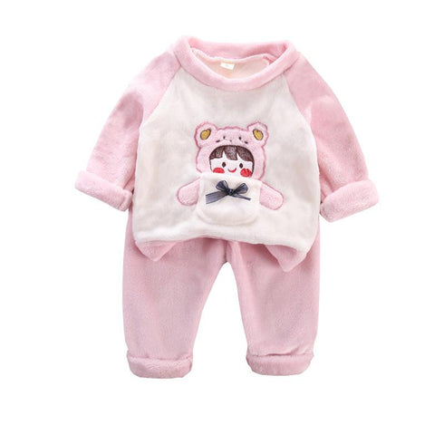 Autumn and winter children flannel pajamas