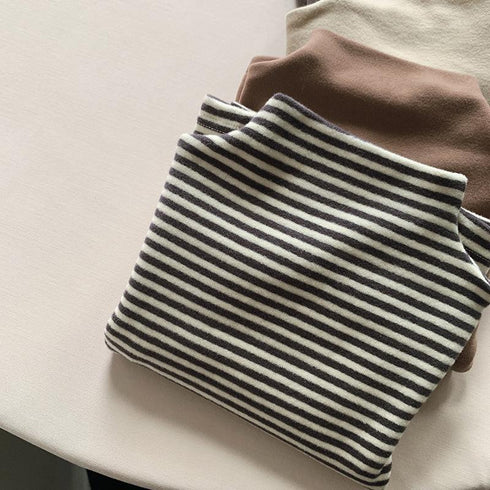 Children's Australian Velvet Backing Shirt Half High Neck De Velvet Warm Top