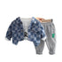 Spring and Autumn Boys Long Sleeve Three-Piece Set