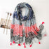 Small Fresh Cotton and Hemp Scarf Bohemian Printed Scarf