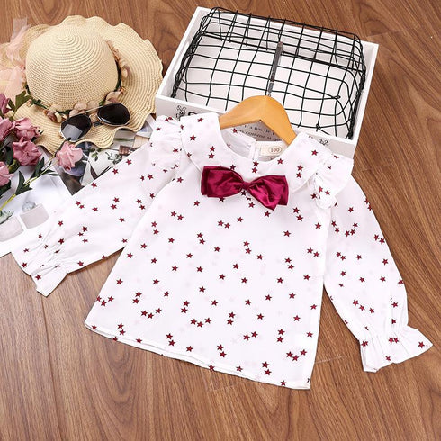 Spring and Autumn Girls Long Sleeve Skirt Pants Two-Piece Set