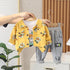 Spring and Autumn Boys Long Sleeve Set Three-Piece Set