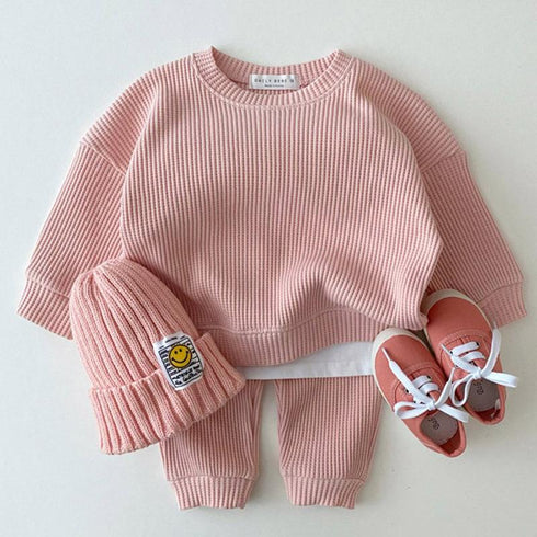 Spring and autumn baby children's clothing comfortable leisure knitted suit