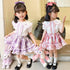 Girls New Short Sleeve Skirt Suit Girls Pleated Skirt Academy Style Princess Suit