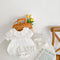 Lotus collar cotton bubble sleeve fart triangle ha coat climbing suit