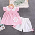 Girl's Short Sleeve Set Two-Piece Set