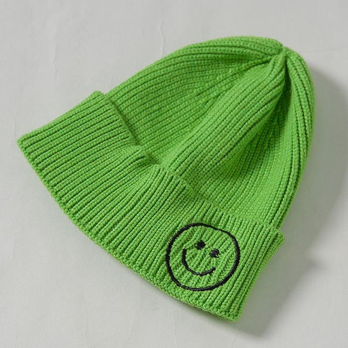 Embroidered wool smiling face hat 12.59-18.89 inches