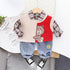 Boys sports suit spring and autumn three-piece set