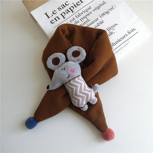 Children's Scarf With Plush Character