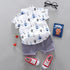 2pcs Toddler Boy Casual Pyramid Cactus Print Shirt and Shorts Set