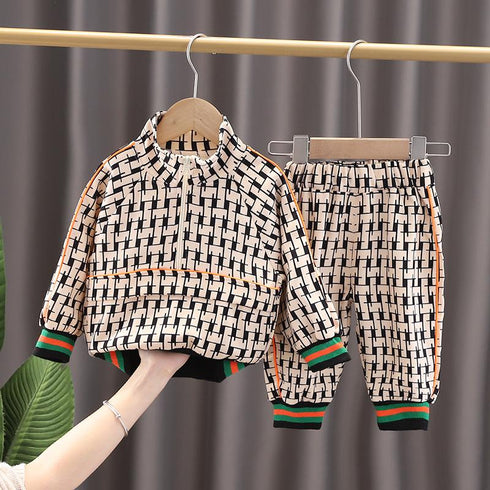 Children's Wei Yi Suit Spring and Autumn Two-Piece Set